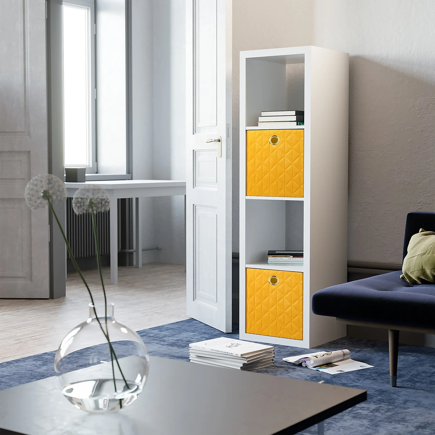 Clever Cube 4x1 Storage Unit - White - Image 2