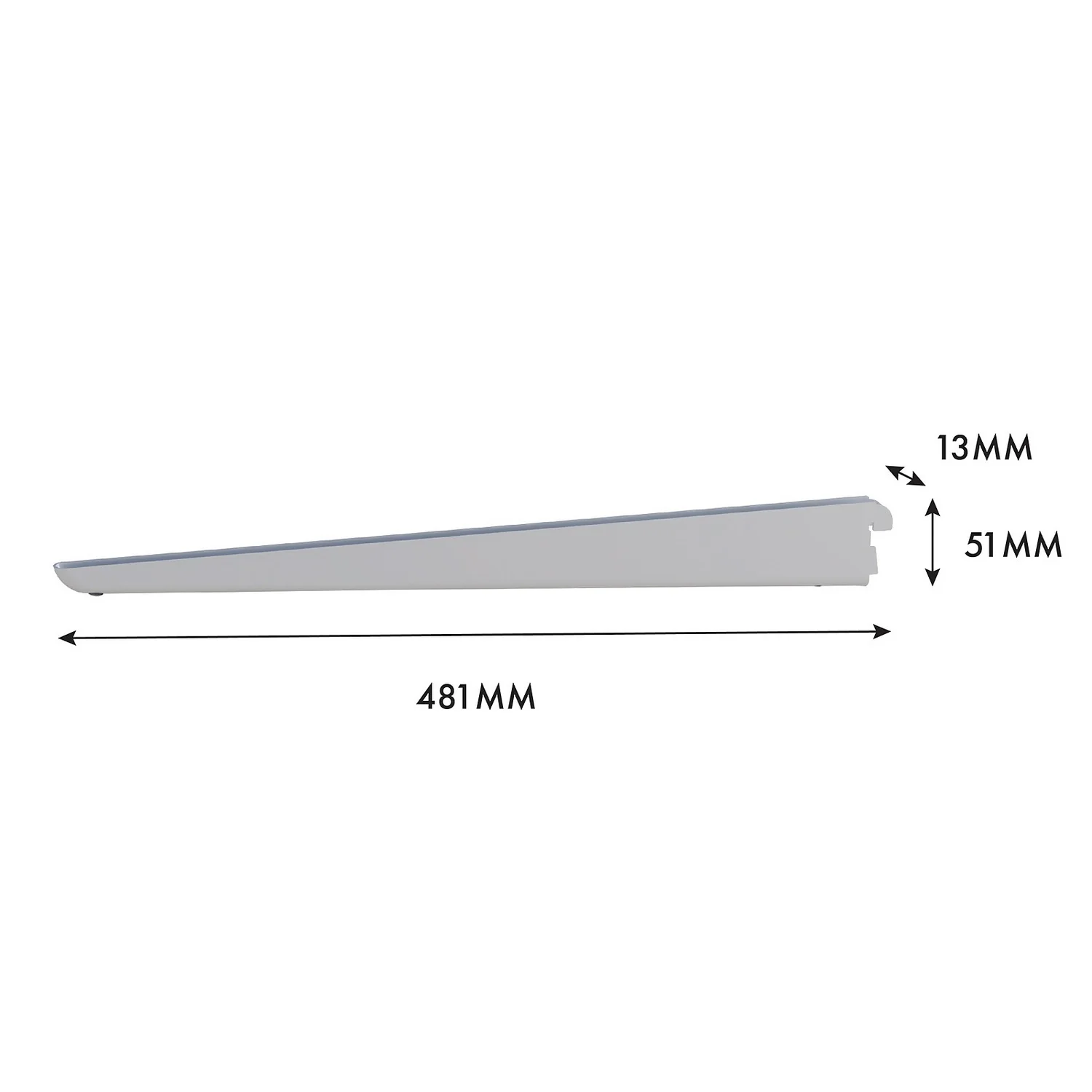 None Double Slot Bracket - White -470mm - Image 6