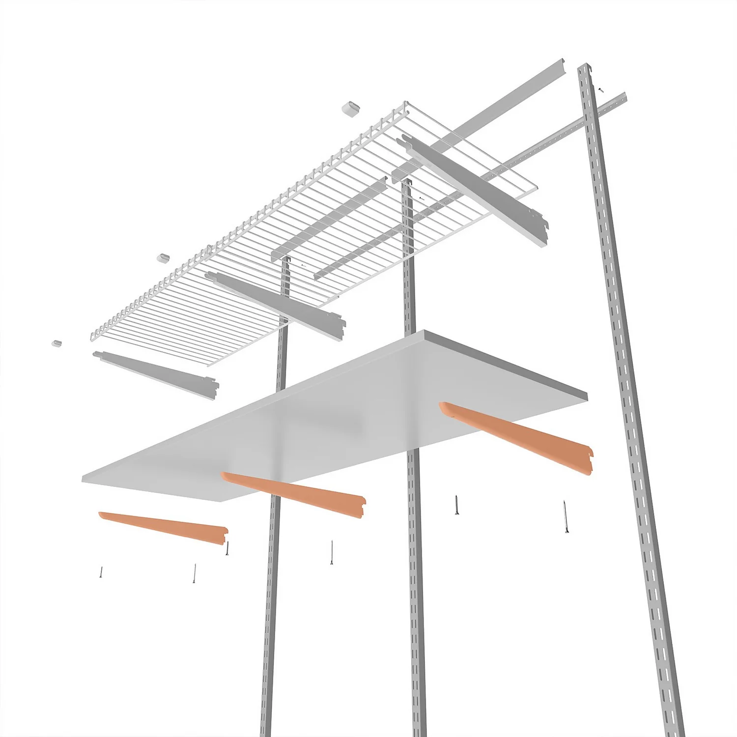 None Double Slot Bracket - White -470mm - Image 5
