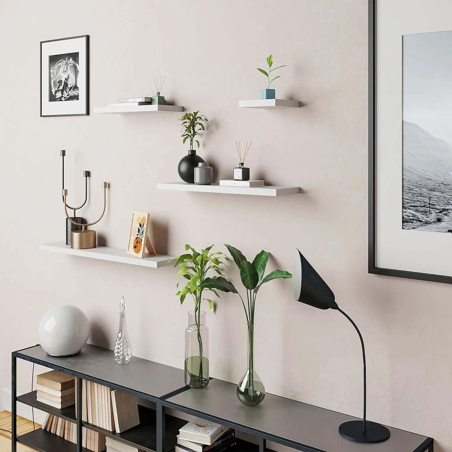 Floating Shelf - White Matt -1200 X 240 X 38mm - Image 2