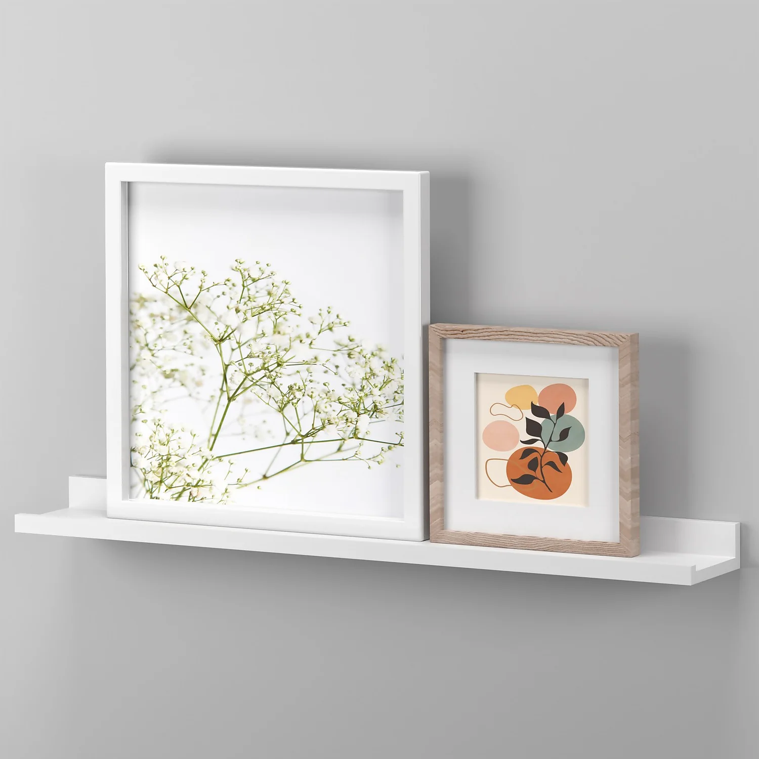 Flexi Storage Decorative Shelving Photo Shelf - White Matt - 600x35x100mm - Image 3