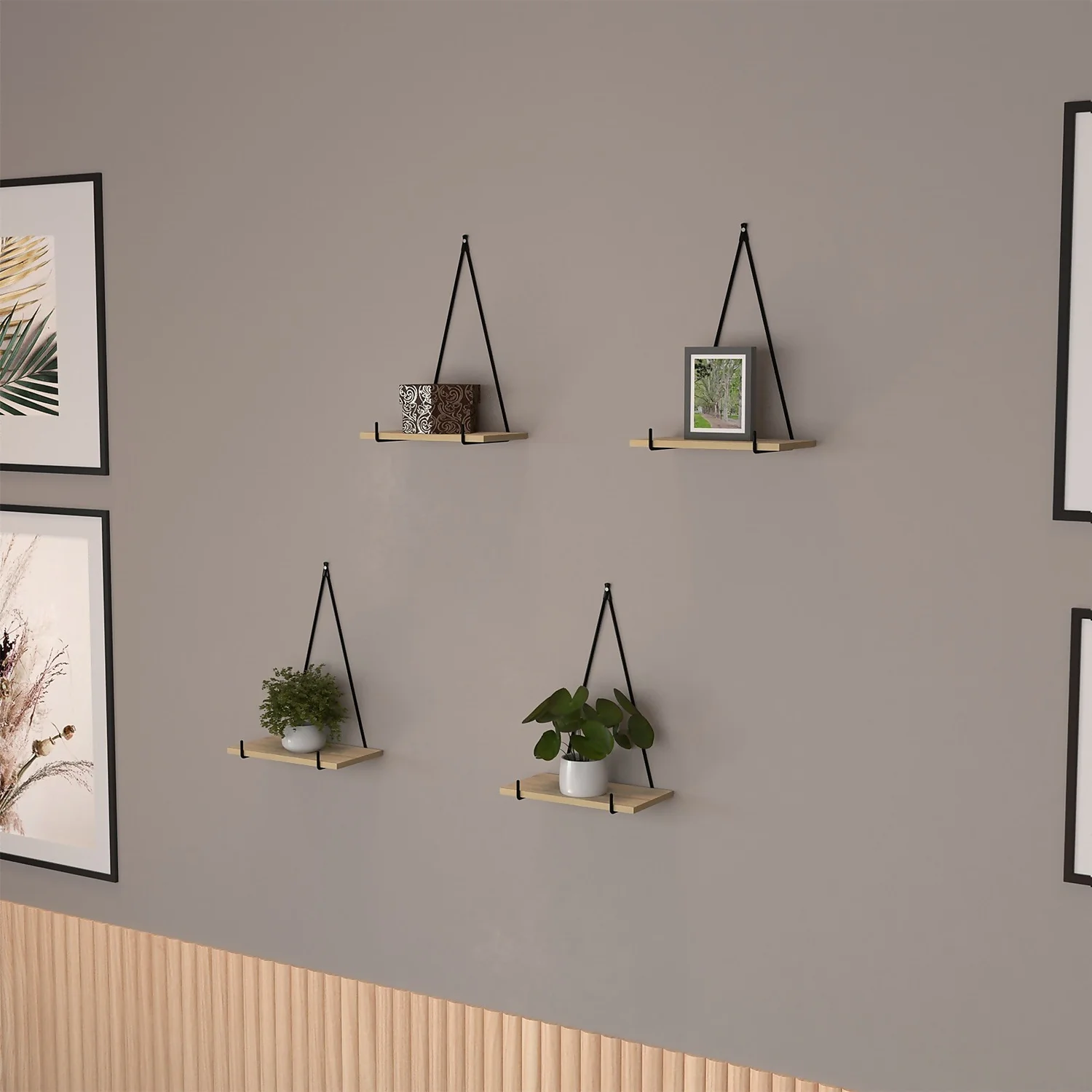 None Tri Hanging Bracket Kit - Sanoma Oak - Image 2