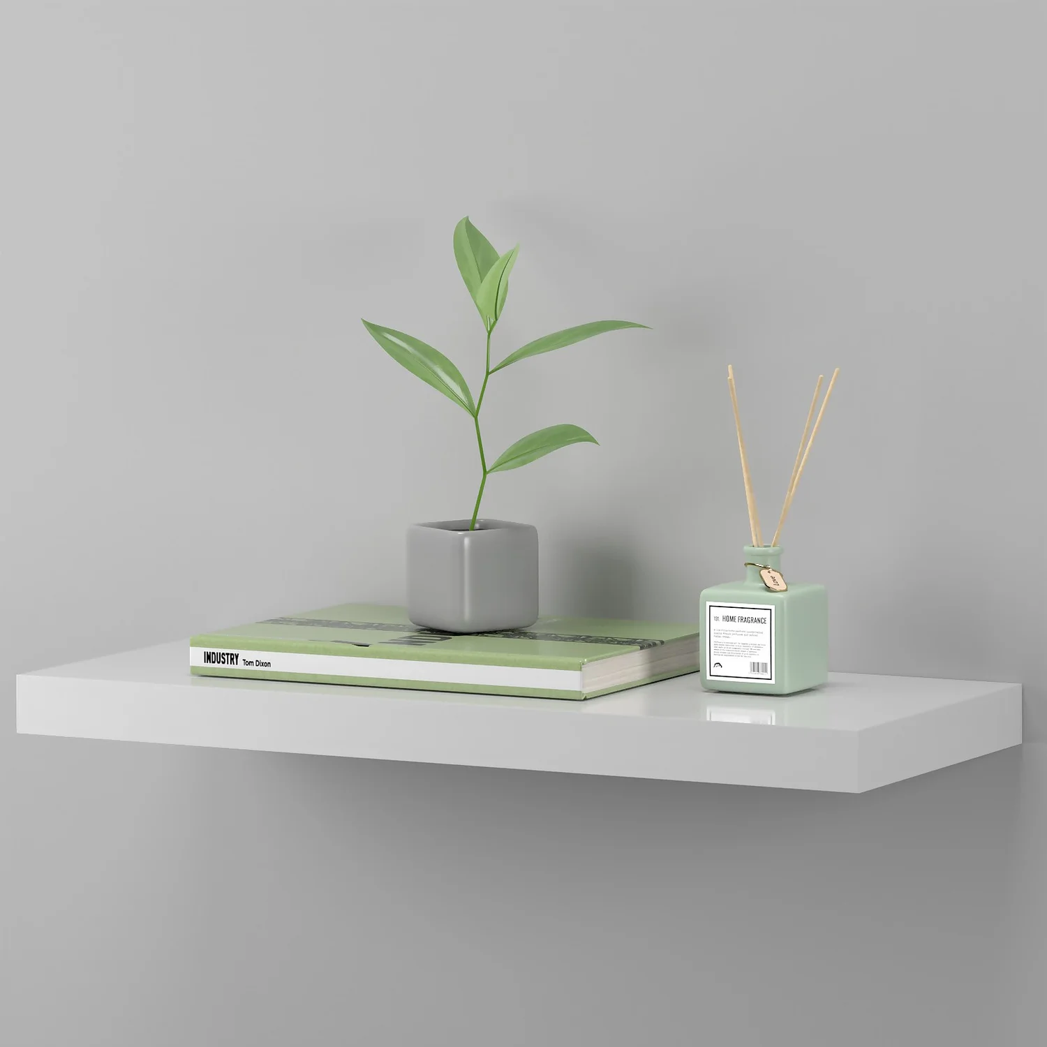 Floating Shelf - White Gloss - 600 X 240 X 38mm - Image 4
