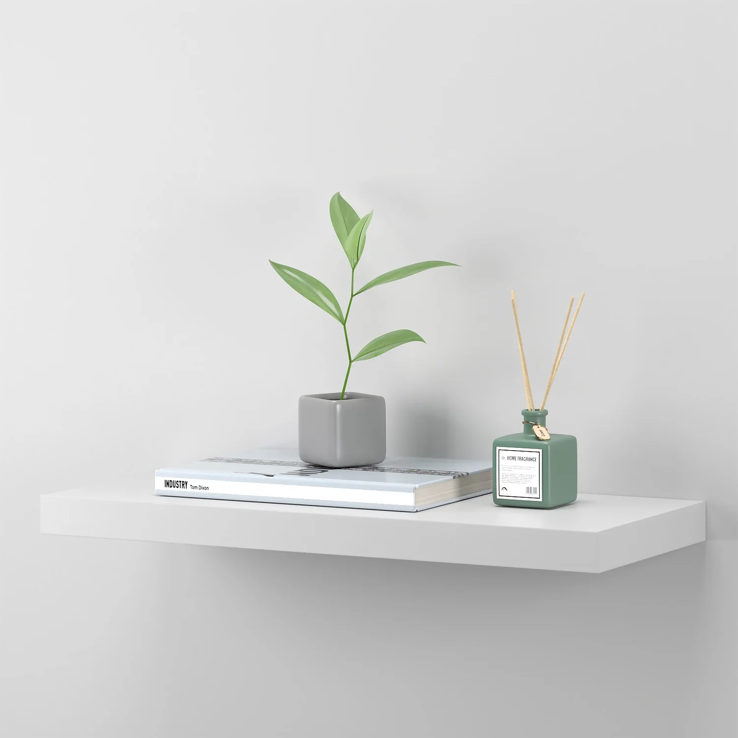 Matt White Floating Shelf - 600 X 240 X 38mm - Image 3