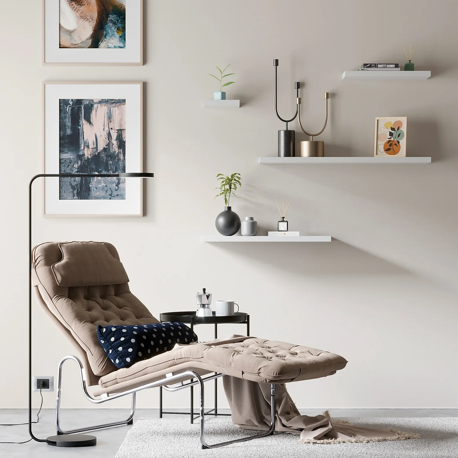 Matt White Floating Shelf - 600 X 240 X 38mm - Image 2