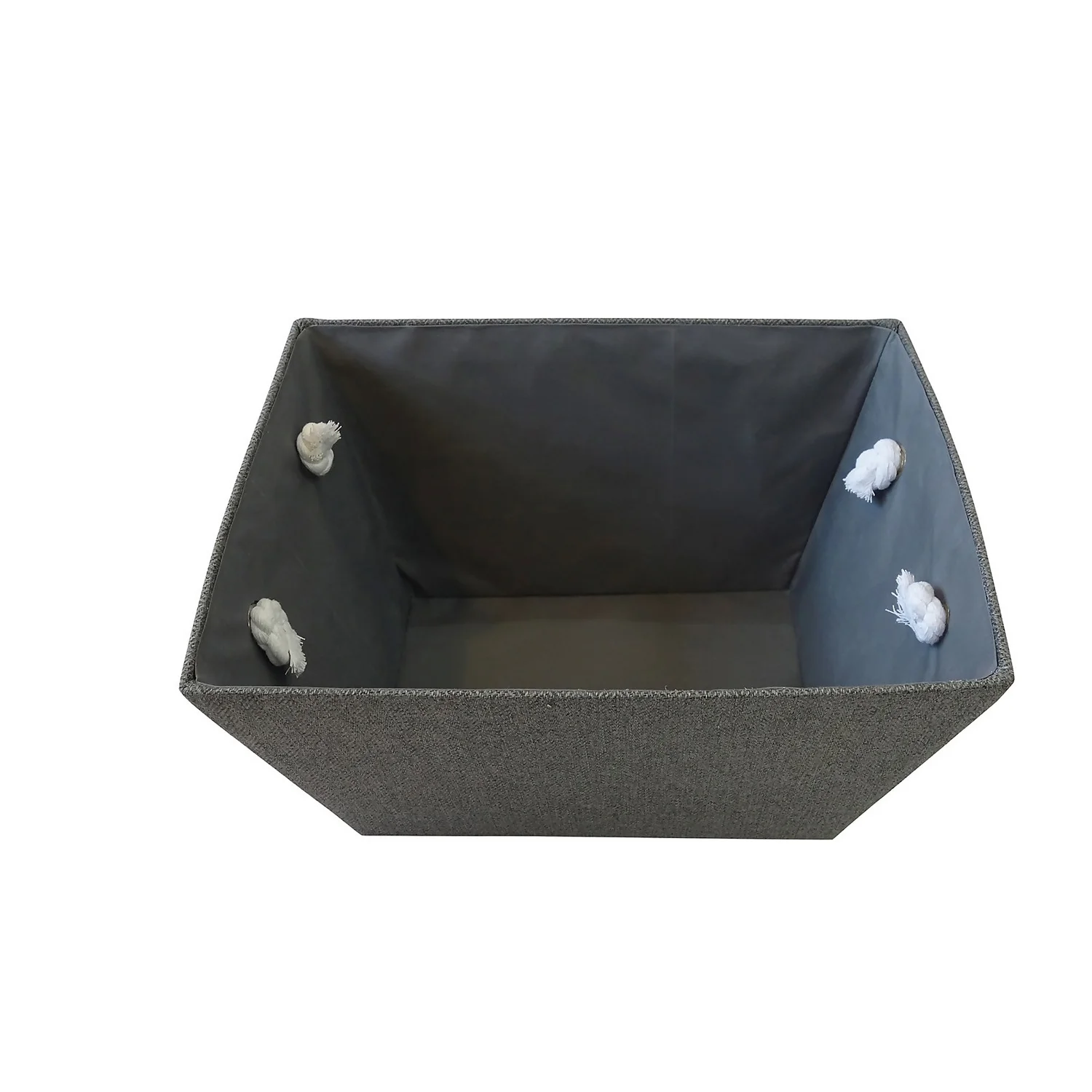 Grey Herringbone Medium Storage Basket - Image 3