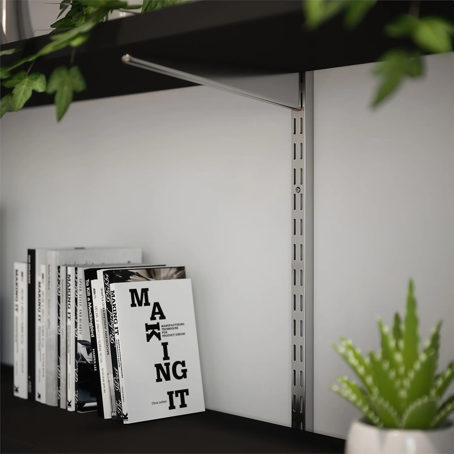 Twin Slot Shelving Kit - 1600mm Krome Twinslot And 120mm Brackets - Chrome Effect - Image 3