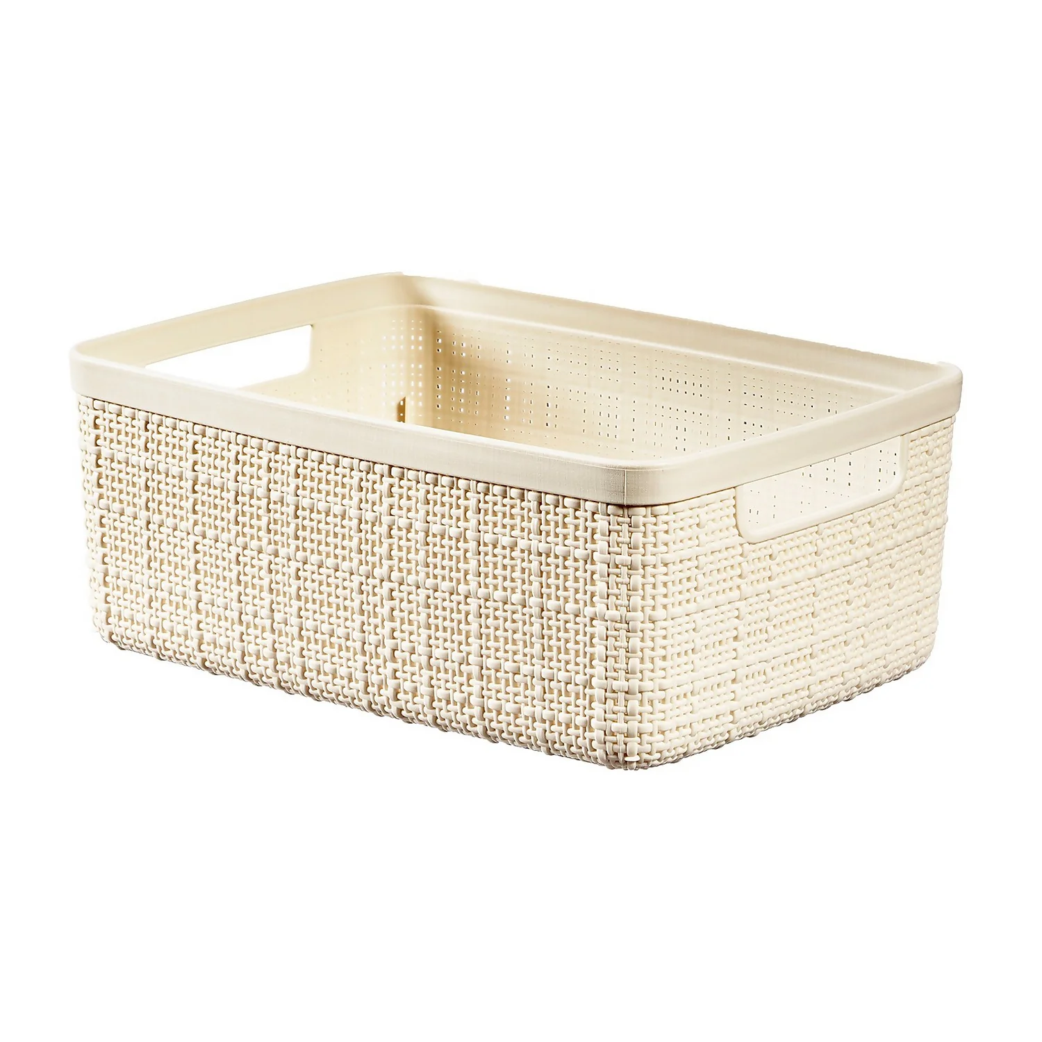 Curver Jute Small Recycled Storage Basket - 5L White